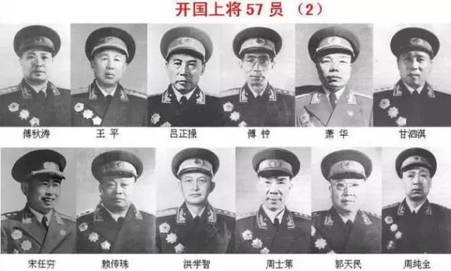 中国十大上将,中国十大上将军排名榜