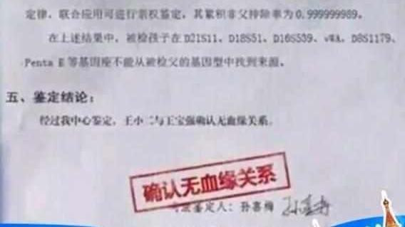 马蓉晒亲子鉴定书,王宝强替别人养了几年儿子