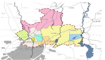 米沙子工业集中区,宽城区北部新城,空港服务区,宽城区北湖生态区,长春