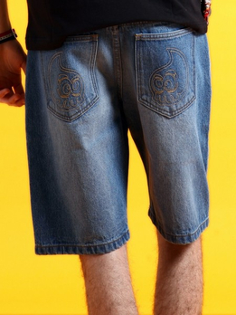 MYGESMART水洗<em>刺绣短裤</em> (<em>男款</em>) - 休闲短裤/