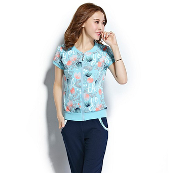 ak 2014夏季新款女式卫衣套装超短轻薄透气青