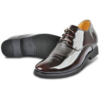 新脚度 增高鞋男鞋正装系带漆皮鞋003-2真皮商