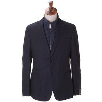 Z Zegna 杰尼亚 <em>男士</em>藏蓝色羊毛<em>西装</em>外套内含