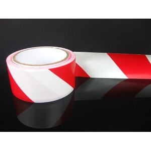 乔立 警示胶带 宽度4.8cm*20码 彩色胶纸 红\/白
