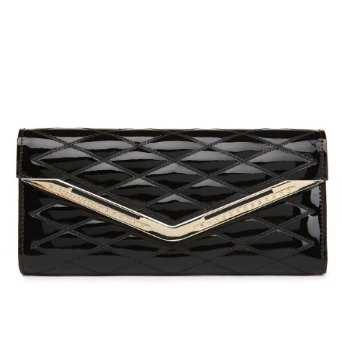 大企鹅新款欧美秋冬菱格女钱包长款牛皮女手拿