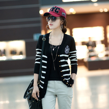 DIELIAN 蝶恋 2013秋季<em>女款</em> 学院风修身条纹针