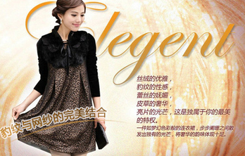 【包邮】2013<em>春季女装</em>时尚修身<em>豹纹</em>中长 - 连