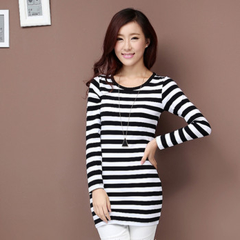 2013 EXYNLON英洛秋装新款女长袖长款黑白