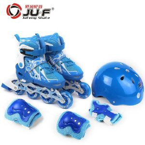 JUF 飓风 旱冰鞋儿童 套装 溜冰鞋可调直排轮滑