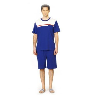 <em>绮瑞</em> 家居服2013春夏<em>情侣短袖</em>套装针织纯棉短