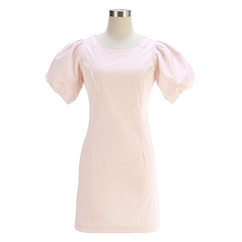 灯笼袖衬衫式连衣裙 浅粉 - 连衣裙\/裙子\/女装 -