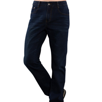 韩版潮流 男士休闲直筒牛仔裤 深蓝 28 - 牛仔裤