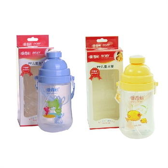 爱得利儿童用品 PP婴幼儿带背带吸管水杯\/水壶