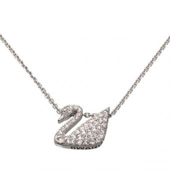 Swarovski施华洛世奇 密镶水晶天鹅配镀铑项链