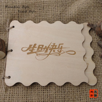 动工艺003 木质创意生日贺卡 节日卡片<em>礼品</em> 送
