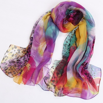 上海故事专柜正品春夏真丝长围巾披肩女丝巾桑