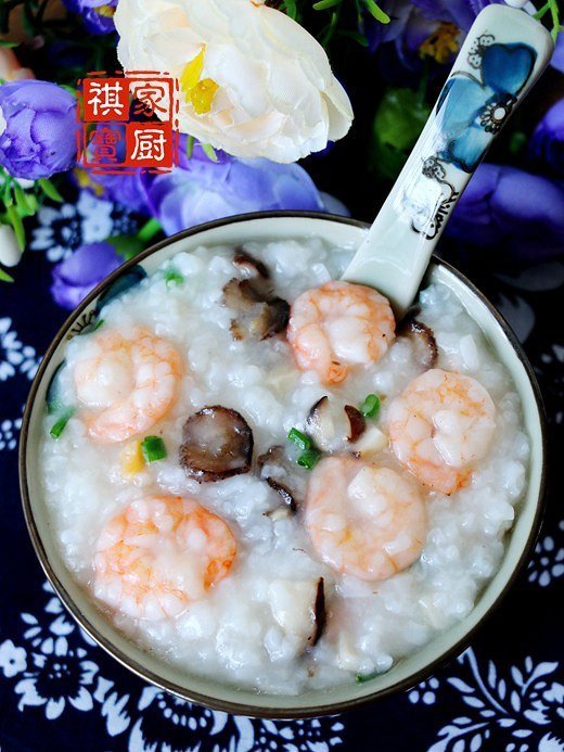 海参瑶柱虾仁香菇,一碗粥的营养不少