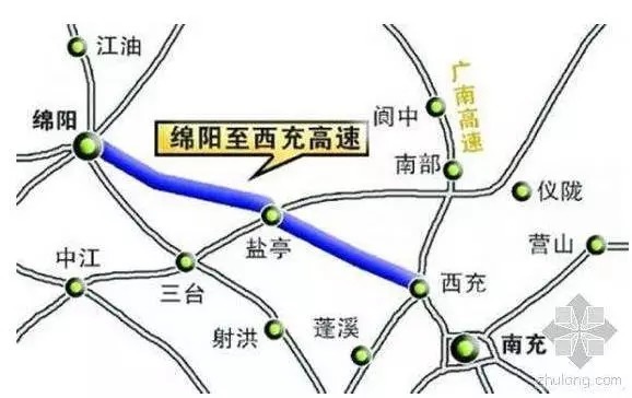 绵万高速公路线路图