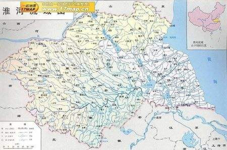 谁有淮河流域地图主要流经城市有哪些_360问