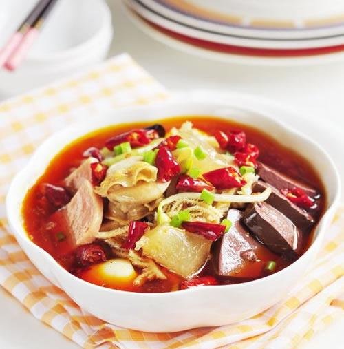 吃辣吃得很厉害