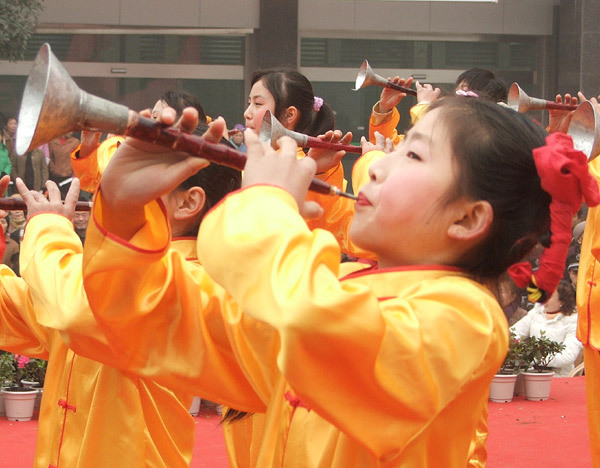 河南唢呐班 民间白事演出现场