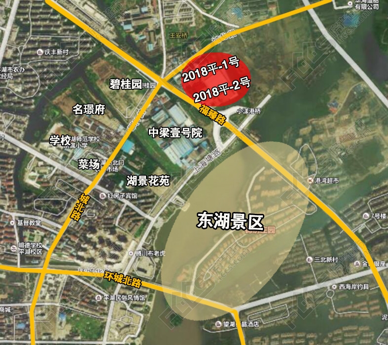 平湖2018年首场土拍,楼面价9552元\/㎡,坤和建设拿下一线湖景地