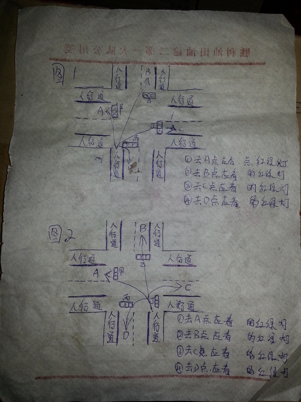 提问交通问题,十字路口便道进机动车道,怎么走?