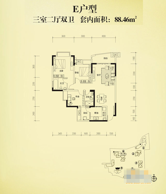 保利康桥楼盘户型图举例