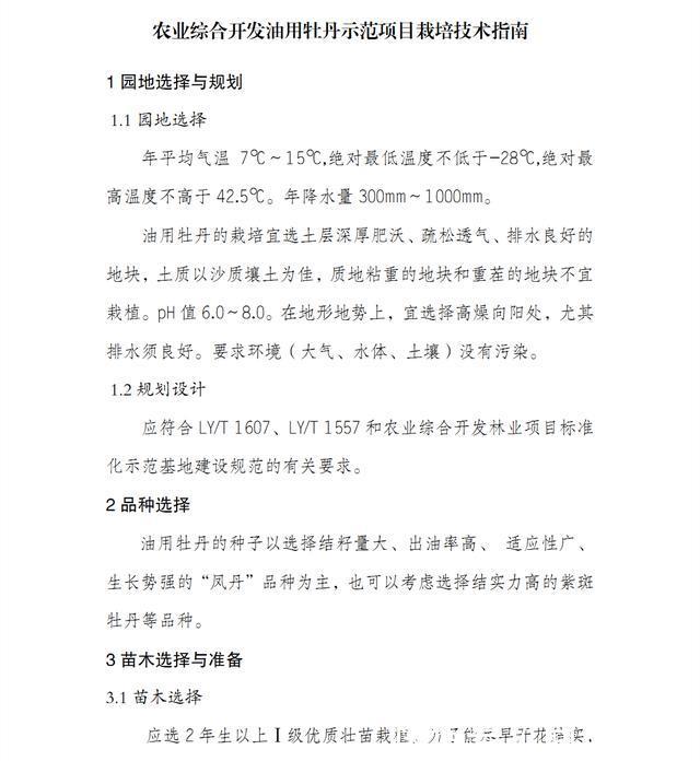 按照这9个条件去建设，才能申报油用牡丹示范项目补贴资金！