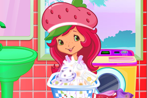 草莓公主洗衣服,草莓公主洗衣服小游戏,360小