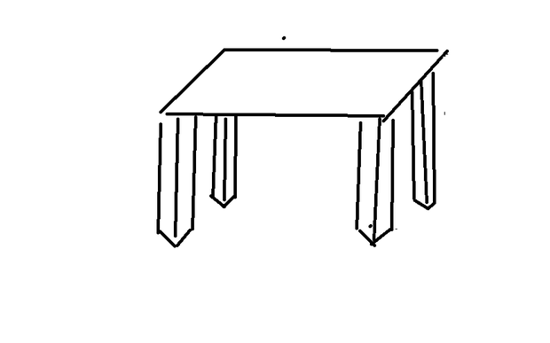 方形的桌子怎么画