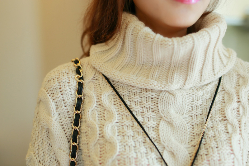 2012秋冬款韩版<em>宽松</em>百搭<em>长款毛衣</em>【<em>高领</em>复古