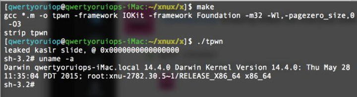 新的提权漏洞影响OSX Yosemite 10.10.5