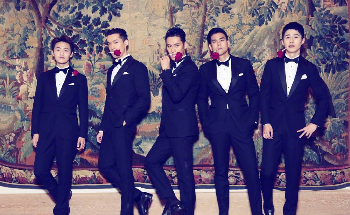 史上最帅伴郎团-胡歌,彭于晏,马天宇,刘昊然为