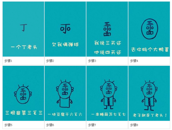 丁老头怎么画 一个丁老头简笔画的画法图解