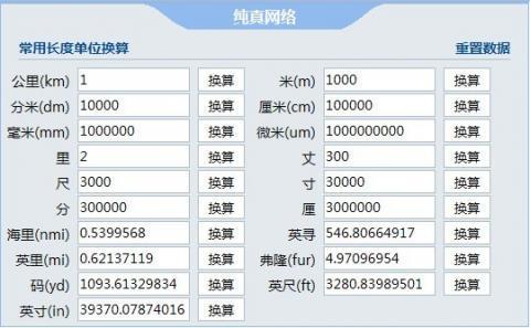 米的换算单位