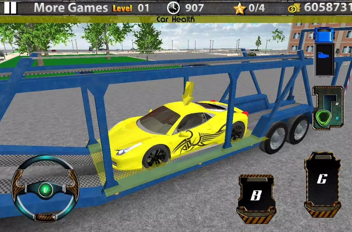 3D Car transport trailer truck截图16