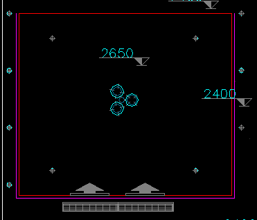 CAD平面标高图 天花标高是2650,但天花剖面图
