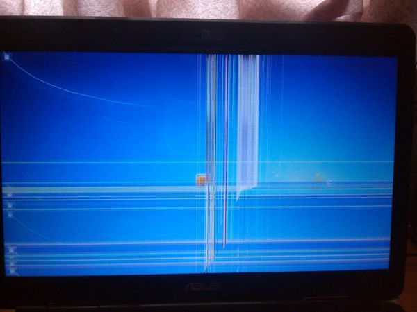 华硕笔记本屏幕裂了 出现条纹 修多少钱啊_36