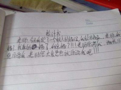 小学生的奇葩检讨书,小学看后火冒三丈,爸妈看与老师作文阅读图片