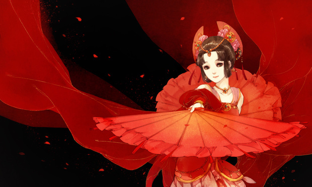 古风唯美动漫,最好要红色系的,反正唯美的都要