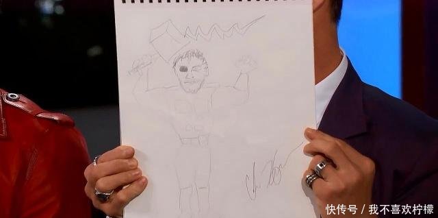 复联3演员画自己角色,灭霸有点调皮,冬兵画的