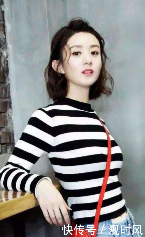 赵丽颖顶着一款泰迪卷接受采访,结了婚还这威拉短发图片
