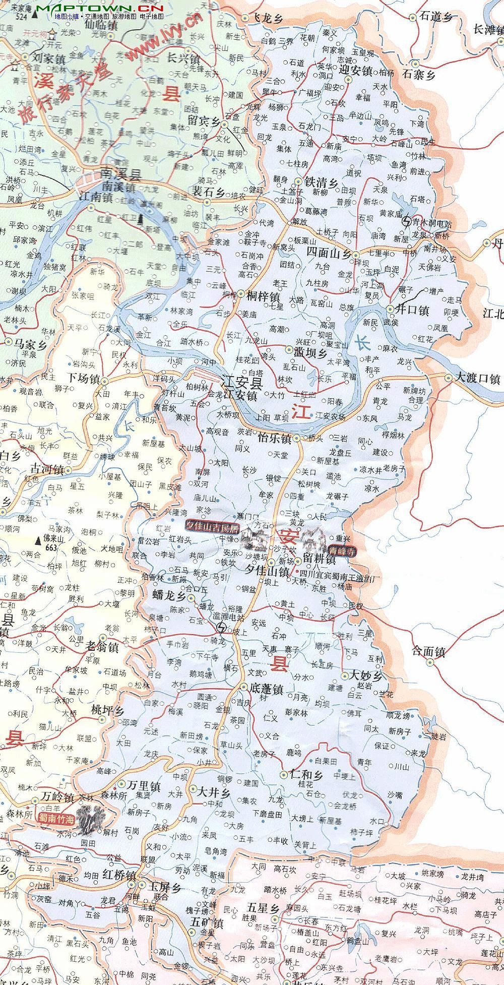 江安县地图