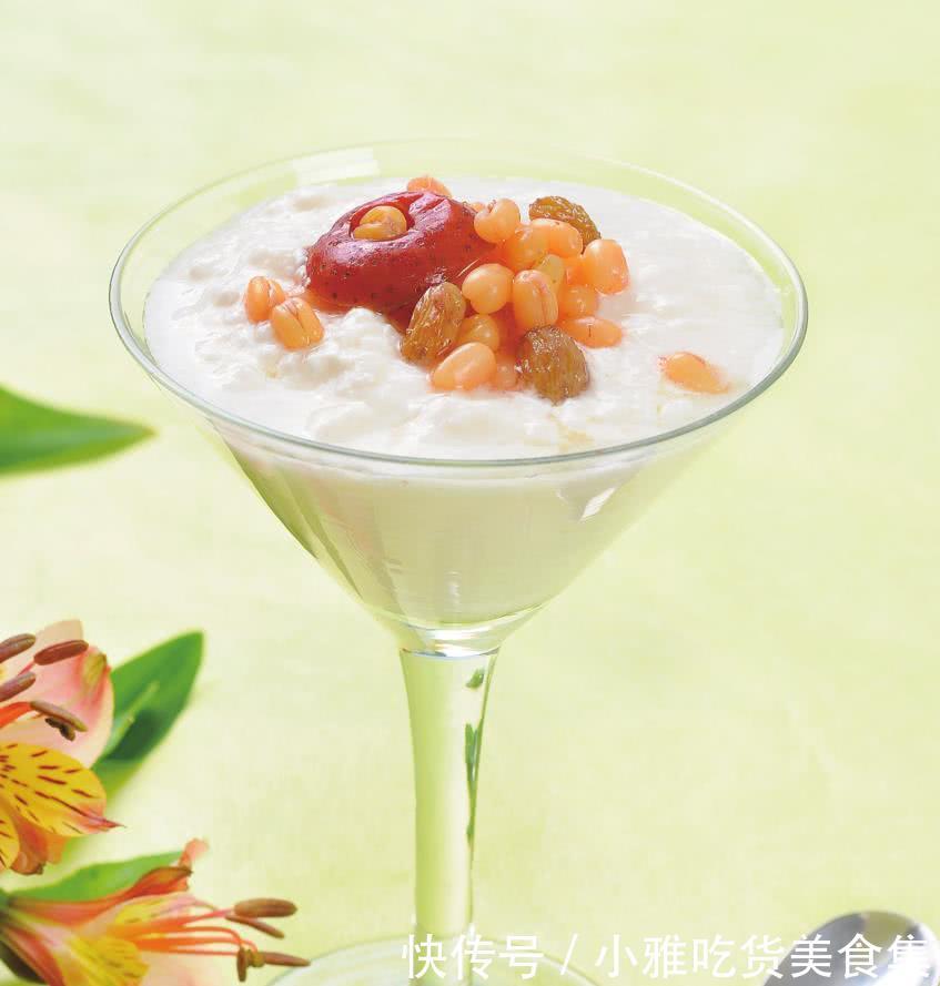 超简单的美味果味酸奶,香甜营养,好喝有丸子,快天下豆沙炸豆腐美食图片