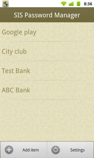SIS Password Manager (Free)截图1