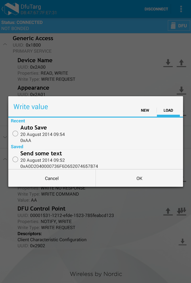 nRF Master Control Panel (BLE)截图6