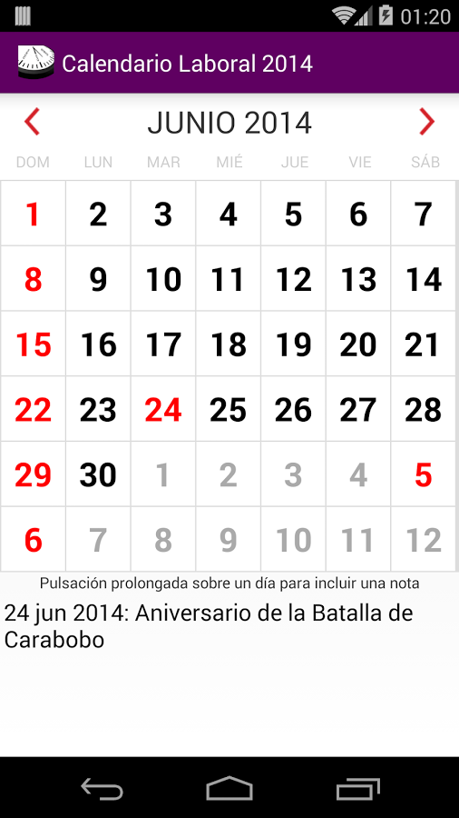 Calendario 2014 Venezuela截图3