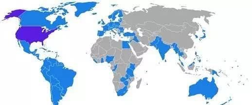 地图看世界;与美国签订双边引渡协议的国家分