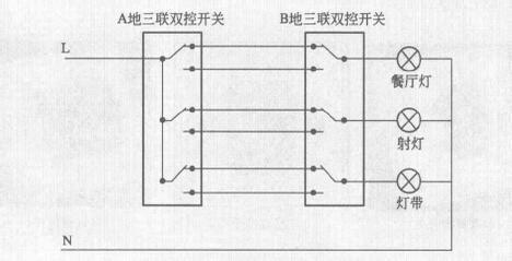 三开双控开关线路图_360问答